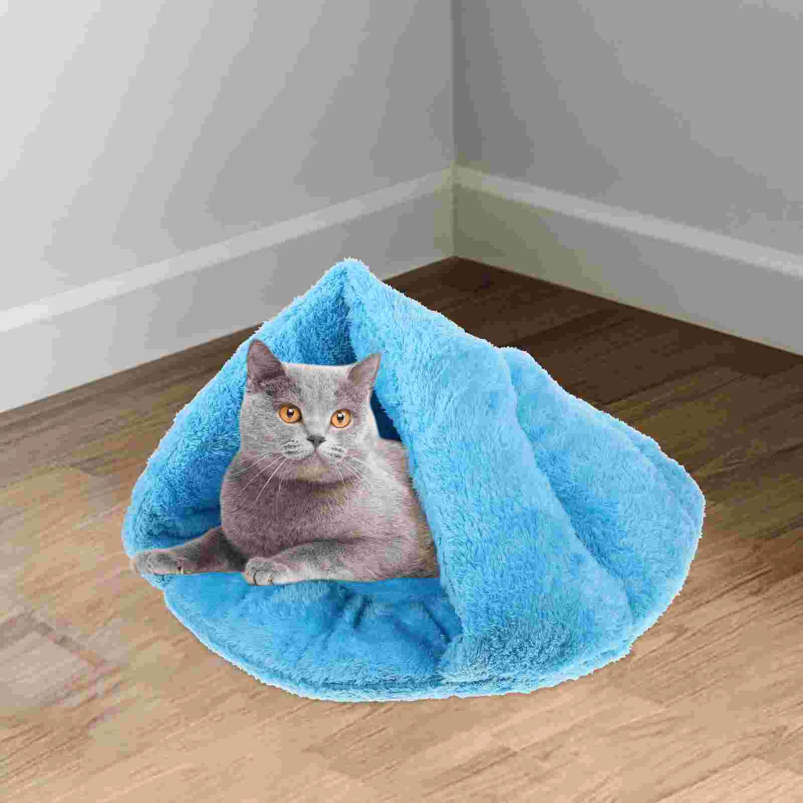 Warm Winter Cat Nest Beds Kitten Pet Sleeping Place Cloth Indoor Puppy Breathable Dog