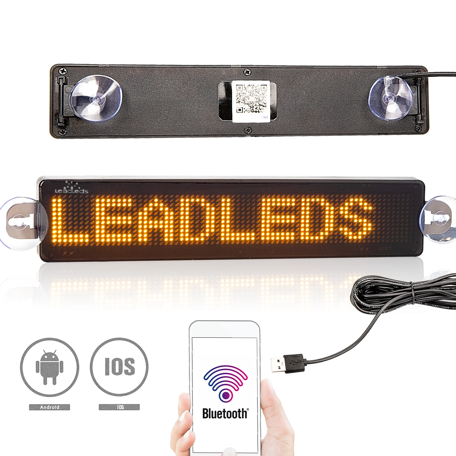 

Leadleds Bluetooth-Compatible Led Car Sign SMD Programmable Scrolling Message Led Display Board Car Rear Window Multi-Language