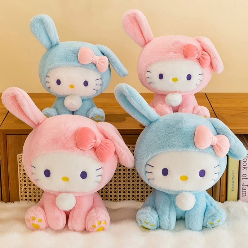 75CM Super Big Size Sanrio Cute Rabbit HelloKitty Stuffed Animal Doll Plushies Room Decoration Toy Children's Holiday Gift