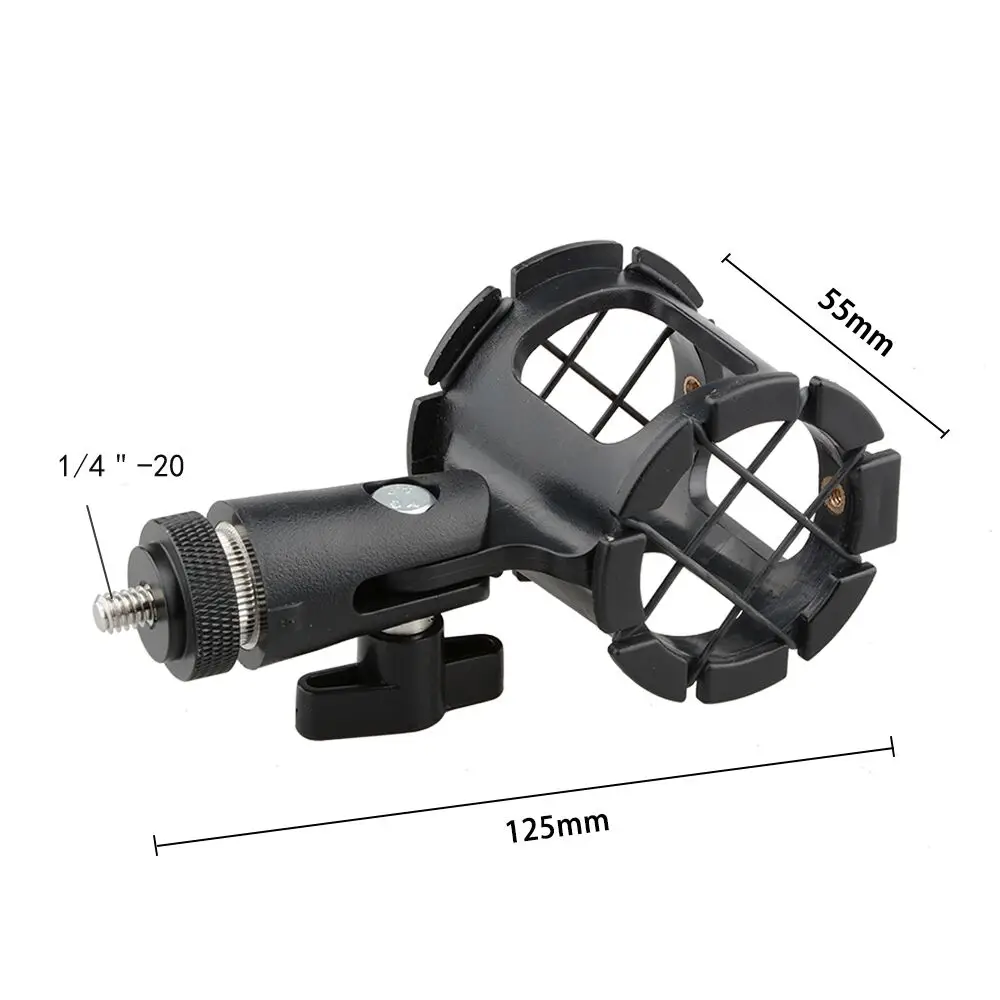 Supporto per microfono per fotocamera CAMVATE staffa di supporto per ammortizzatore a sospensione con vite filettata inferiore da 1/4 "per accessori per gabbia per fotocamera DSLR