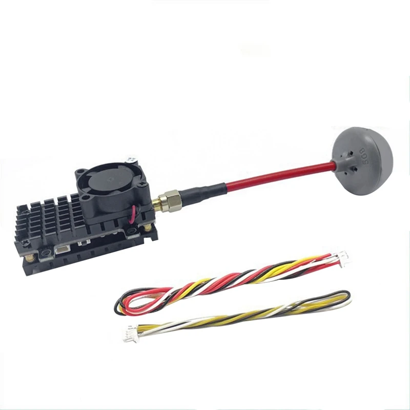 5.8Ghz 2W FPV VTX Transmitter+FPV Antenna 2000MW 48CH Audio Video Transmitter For RC FPV Long Range Drone