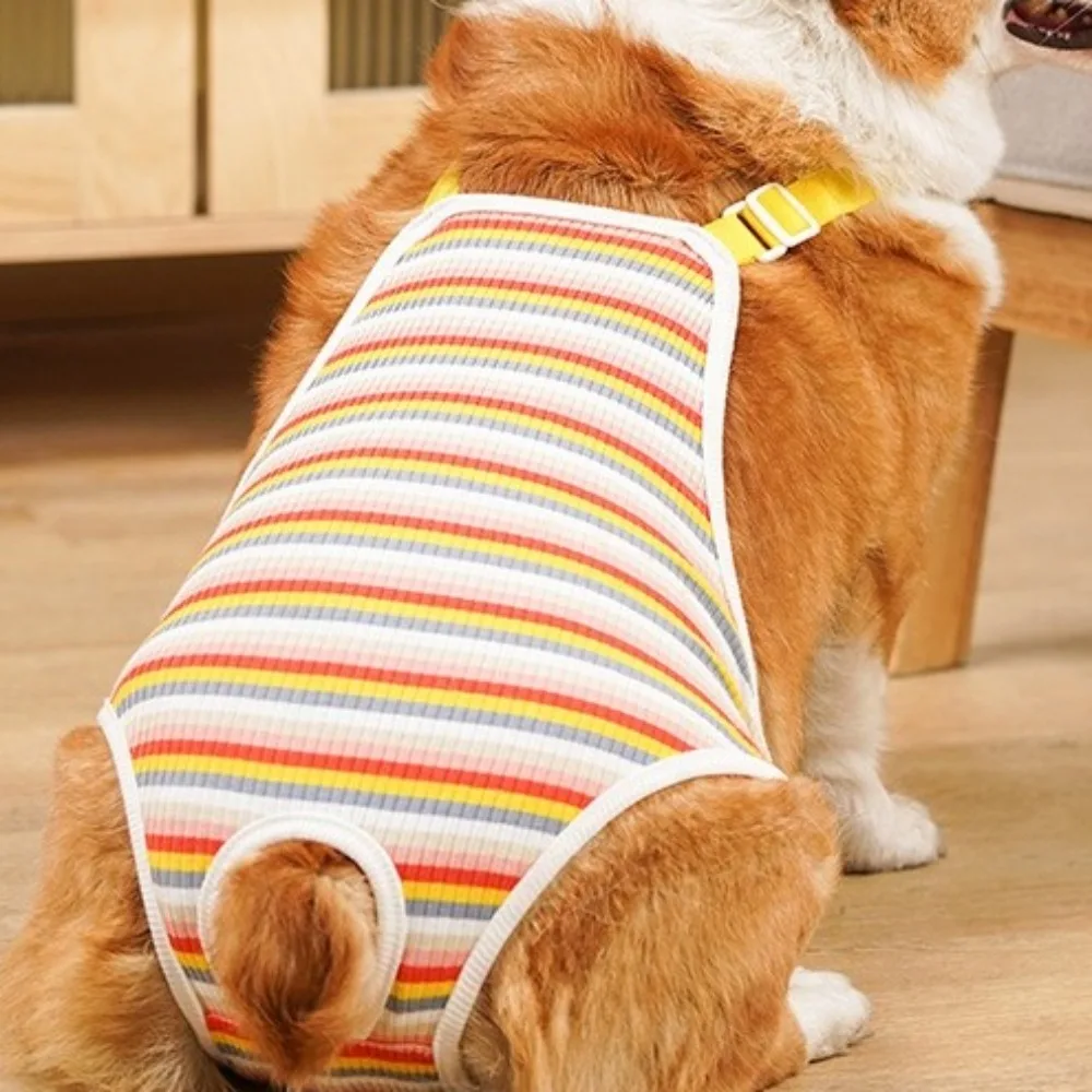 

Adjustable Straps Pet Physiological Pants Breathable Comfortable Female Dog Underwear Stripe Pet Safety Trousers Pet Heat Cycle