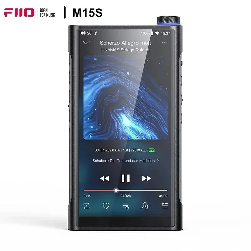 FiiO M15S Music Player Snapdragon 660 with ES9038PRO Hi-Res Android 10 5.5inch MP3 Player WiFi/MQA/Bluetooth 5.0 With DK3S dock