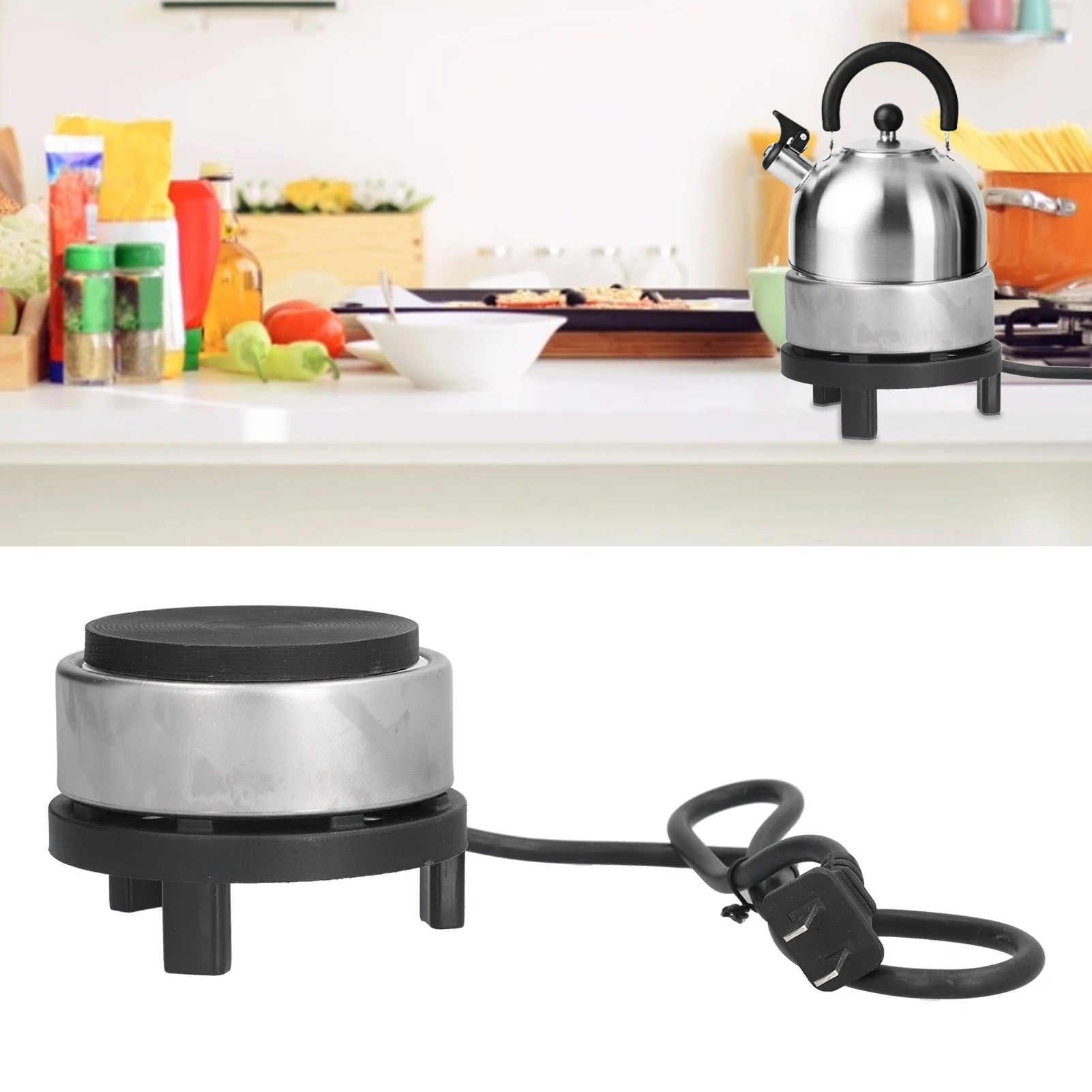 300W Mini fogão elétrico ferro placa quente chá cafeteira aquecedor para dormitório de escritório doméstico