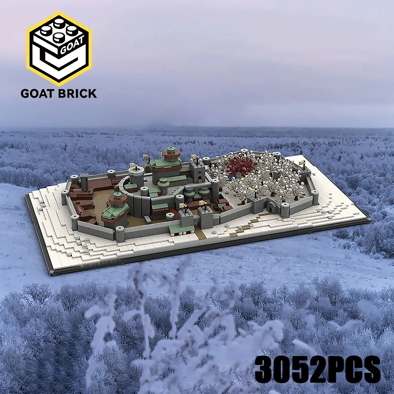 

Castle of Power Scene Moc Bricks Зимний замок Fortress Tech Модульная модель кирпича Подарочные рождественские игрушки DIY Строительный набор Сборка!
