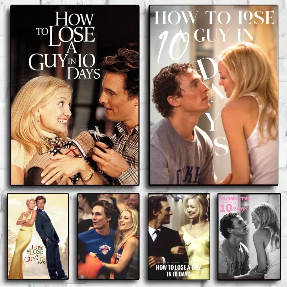 Movie H-How To Lose A Guy In 10 Days Poster Modern  Wall Art Aesthetic Minimalist Bedroom Decor Cafe Home Gift