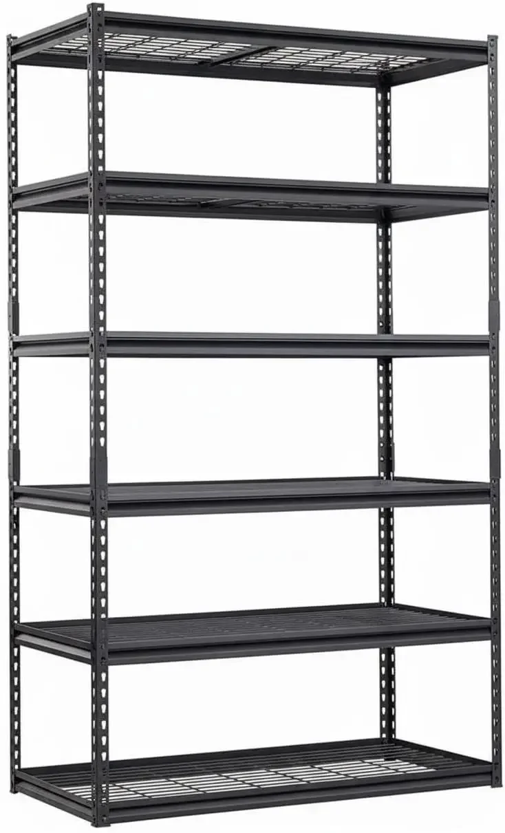 Garage Storage Shelves 5 Tiers, Heavy Duty Storage Shelving Racks with 2500 LBS Capacity, 48 in L x 24 in W x 72 in H Metal