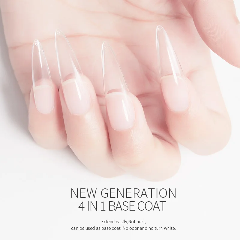 BOZLIN-esmalte de uñas 4 en 1, Gel de capa Base, 15ML, esmalte de uñas de Gel Soak Off LED/UV, pegamento de punta de uñas de larga duración,