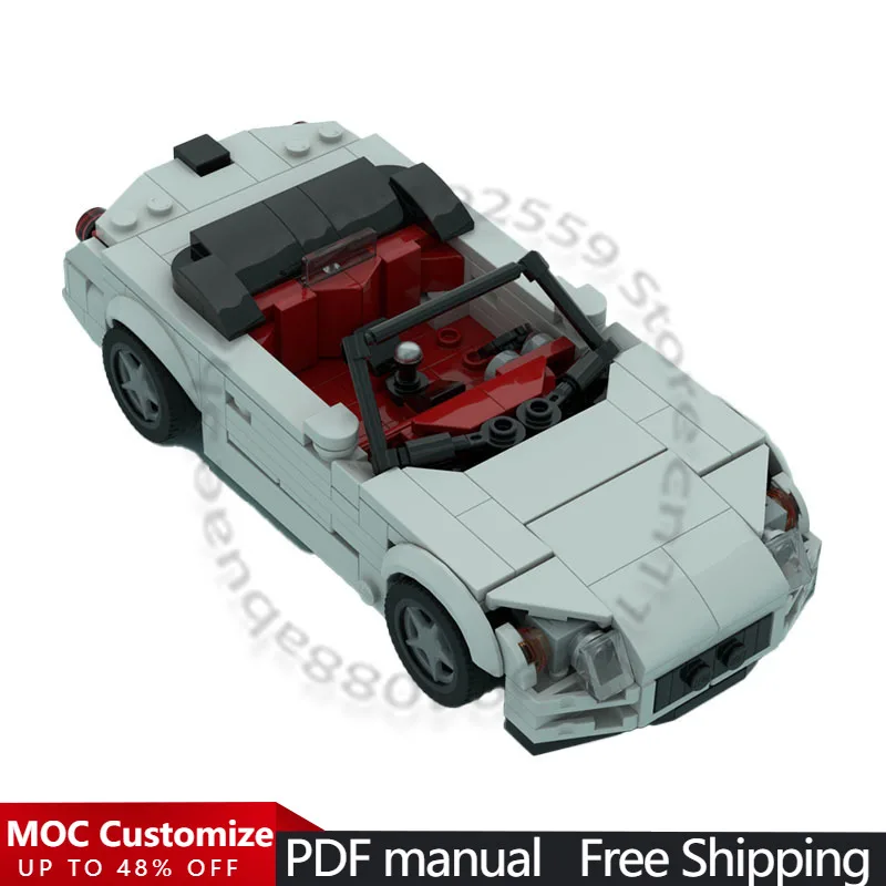 

291 PCS Race Car Building Kit Sports Roadster MOC Customize Modular Building Block Technology Popular DIY Boy Toy Birthday Gift