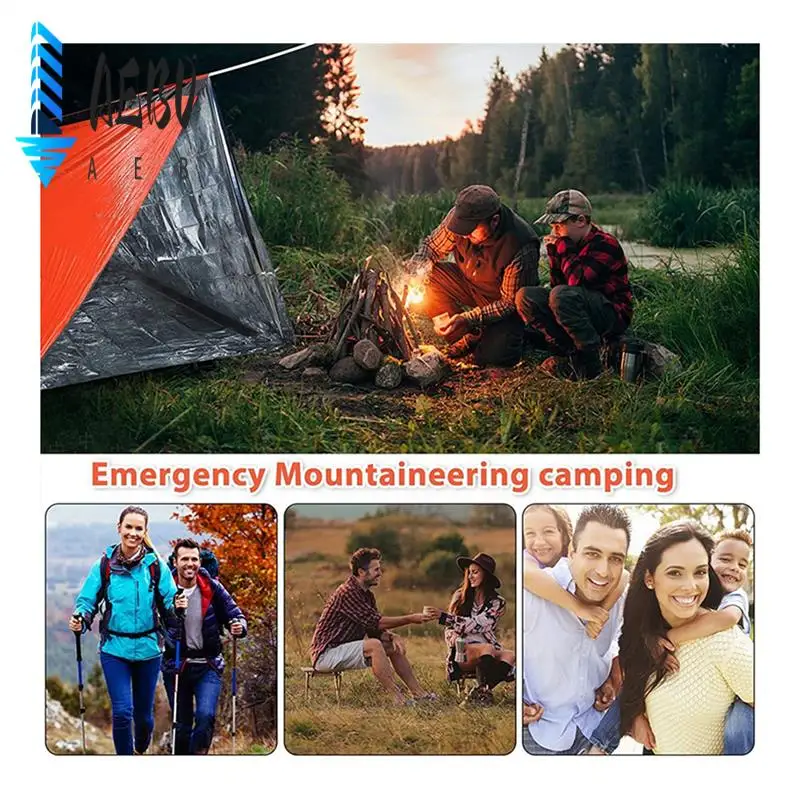 

AEB0-1 шт. портативная сверхлегкая палатка для спасения на открытом воздухе водонепроницаемая аварийная палатка для выживания 240X150 см