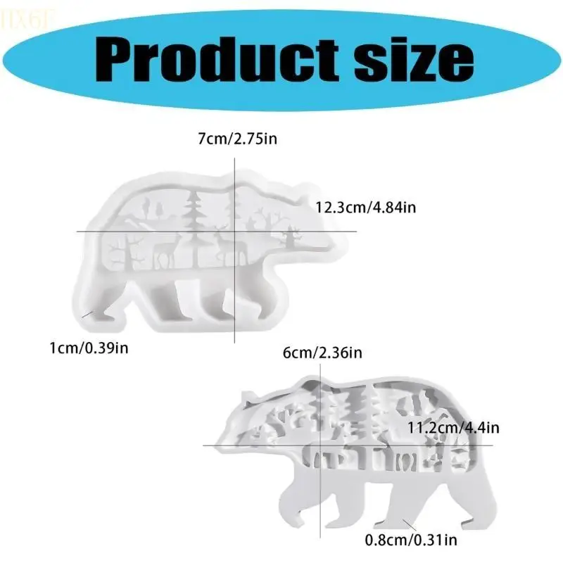 

HX6F Reusable Silicone Mould Accessory for Artistics Polars Bear Holder Designs