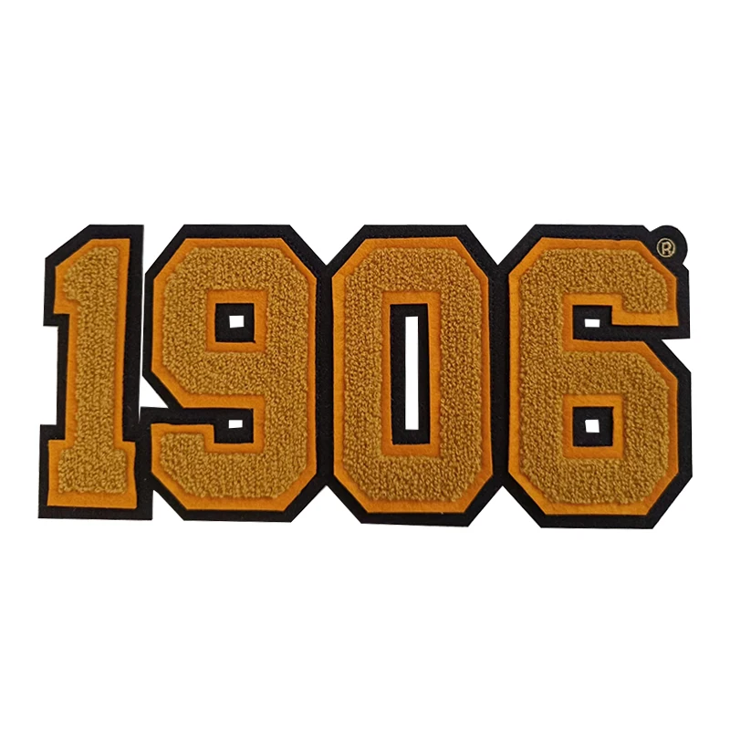 Custom Greek Letters Alpha Phi Alpha 1906 Fraternity Chenille Patches Greek Alphabet Heat Applied Patch for Jacket Hoodies