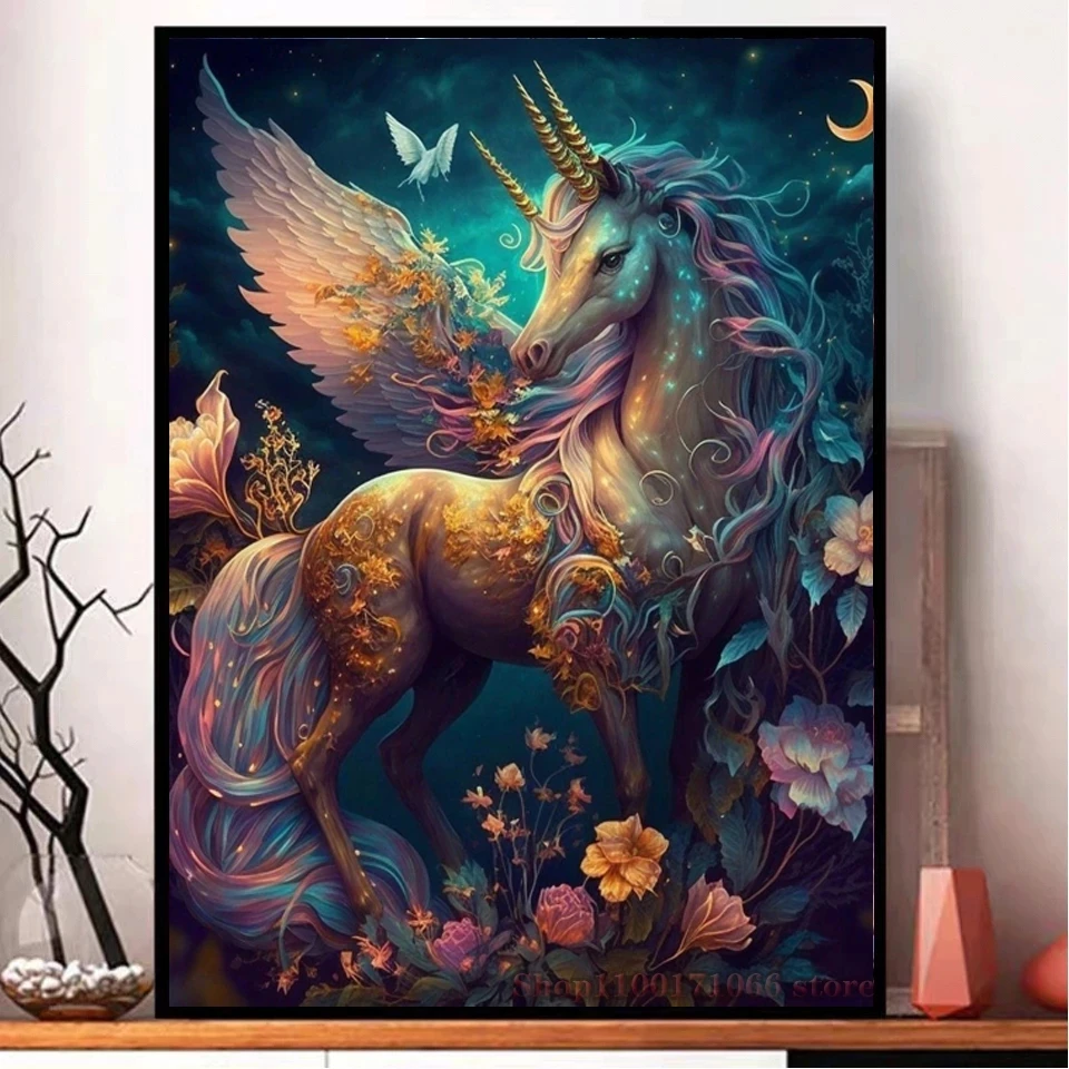 Diamond Painting Kits for Kids Unicorn Rhinestone Mosaic Cross Stitch 5D Diamond Embroidery Pictures Arts Craft Home Decor