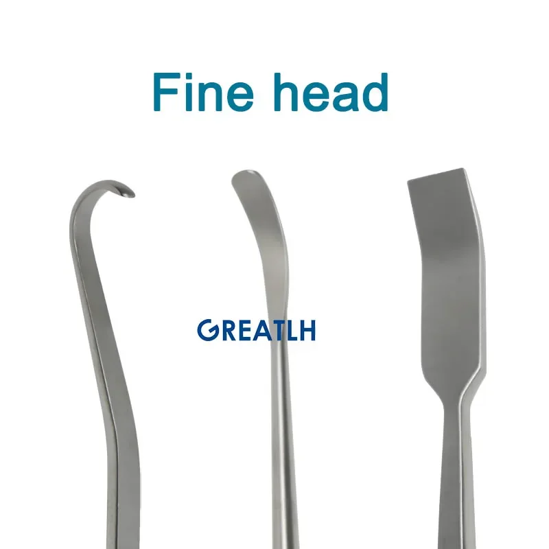 1pcs Rib Cartilage Pull Hook Stripper Left and Right Shovel Type Stripper Nasal Rhinoplasty Instrument Stainless Steel