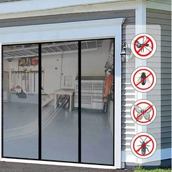 black，Magnetic Door Screen Mosquito Net，Custom Size Summer Anti insect Mesh Automatic Closing Curtain Applicable to glass doors