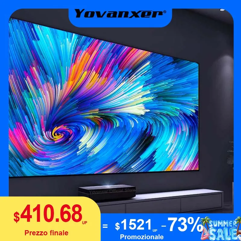 

2026 Upgraded Fresnel 5.0 UST ALR Fixed Frame Projector Screen 4K 8K Ambient Light Rejection for Ultra Short Throw Projectors Ho