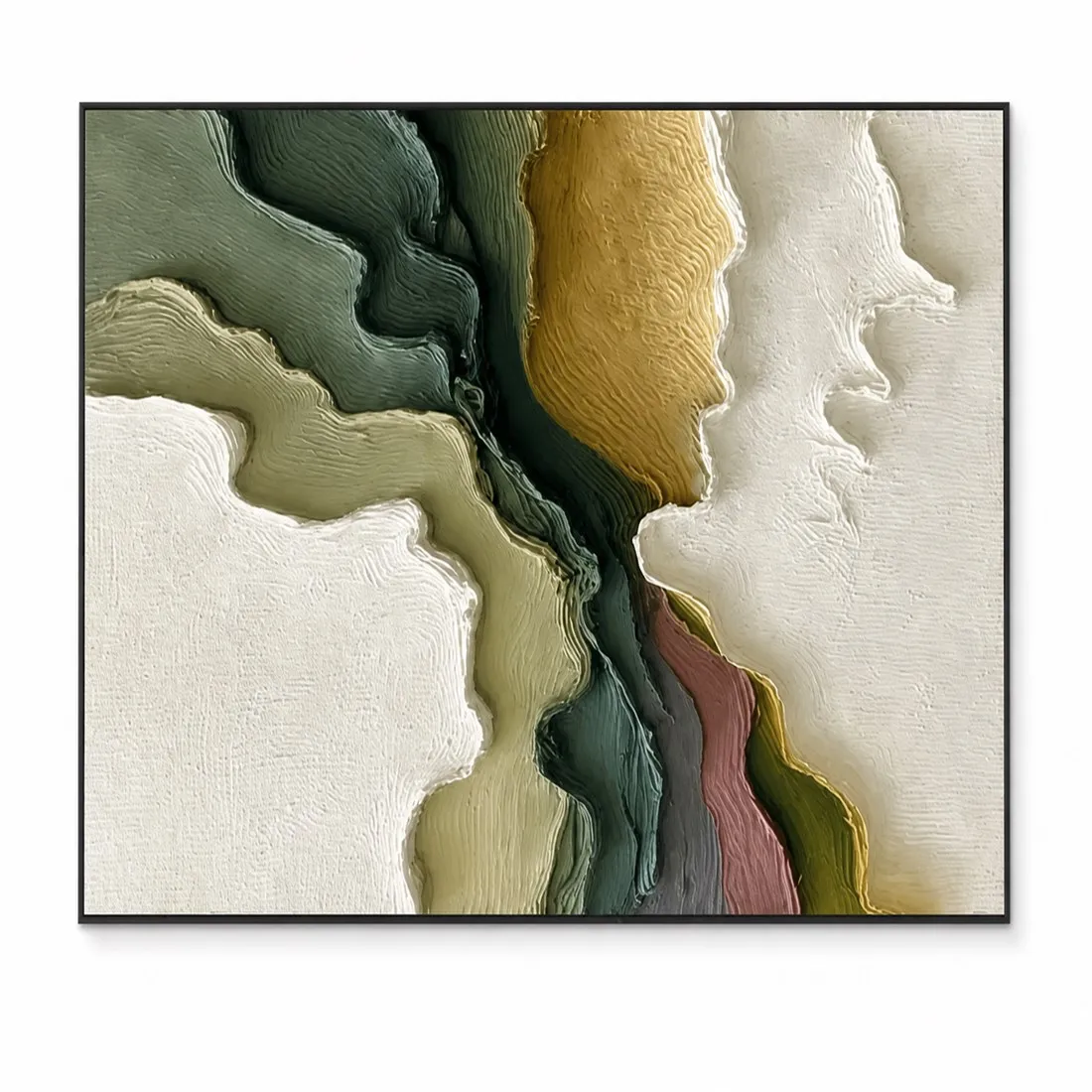 Large Abstract Aerial Landscape Oil Painting,Canvas Wall Print,High‑Grade Home Decoration Artwork for Bedroom,Living Room,Office
