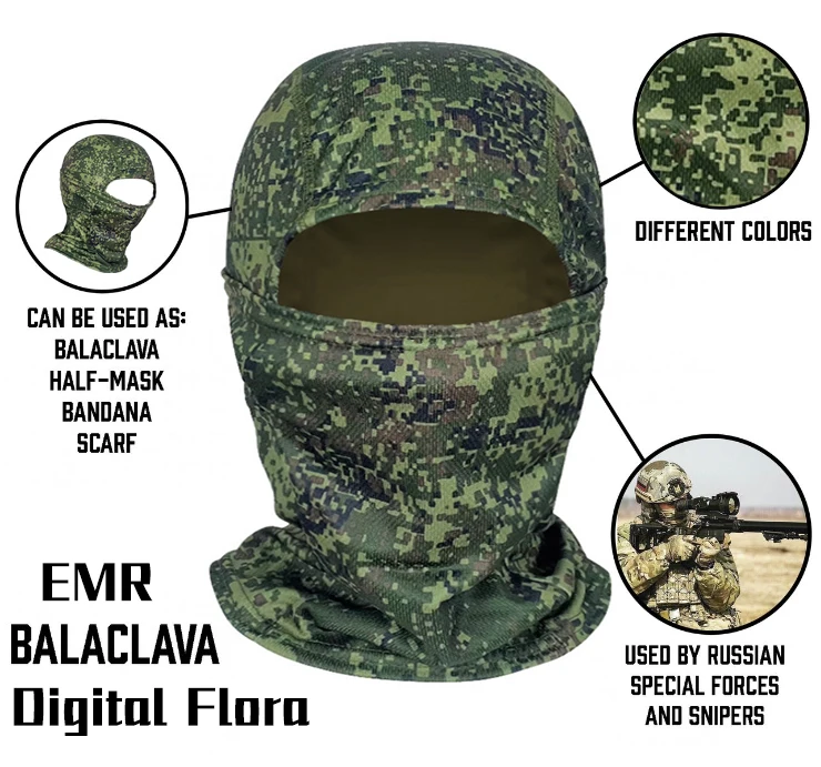 Russian army fan emr headmask little green man vdv outdoor headcover Russian camo headcover