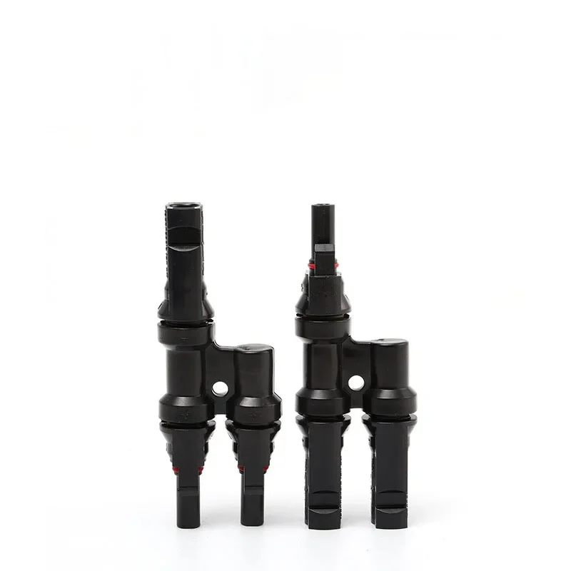 1pairs PV T Branch Parallel Connection 30A 1000V Electrical PV Connector Photovoltaic 2pcs Solar Panel Cable Wire Connect 3T 4T image 3