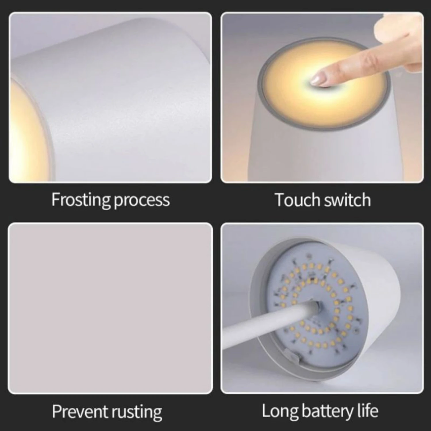 مصباح مكتبي LED لاسلكي محمول ، الغلاف الجوي ، مثالية لغرفة النوم والمكتب والمطعم ، ديكور USB جديد مبتكر متعدد الاستخدامات