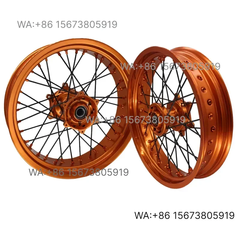 For  Wmwmnu 450 Rims 17inch Supermoto Wheel With Front and Rear Brake Disc And Sprocket  SXF