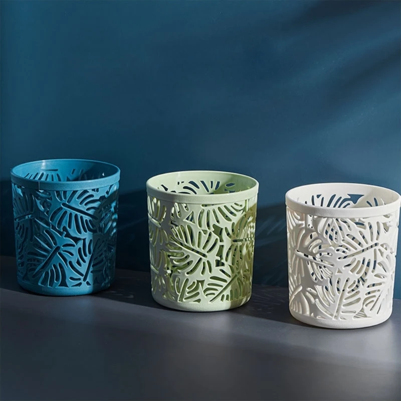 Imitujący rattanowy pojemnik na długopisy śliczny piórnik na biurko pudełko do przechowywania pędzli do makijażu biuro