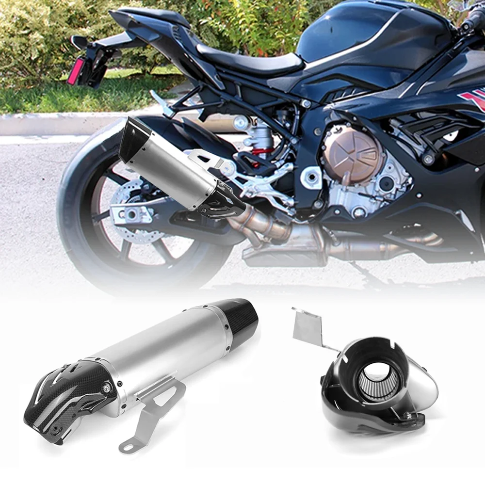 

Moto Muffler For S1000RR 2019-2022 S 1000 R 2020 2021 Exhaust System Motorcycle Pipe Motorcross Highway Moto Racing 61mm Slip-on