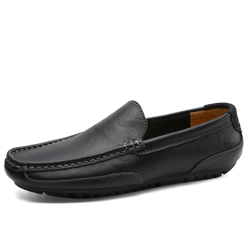 Leather Men Shoes Luxury Trendy 2024 Casual Slip on Formal Loafers Men Moccasins Italian Black Male Driving Shoes Sneakers