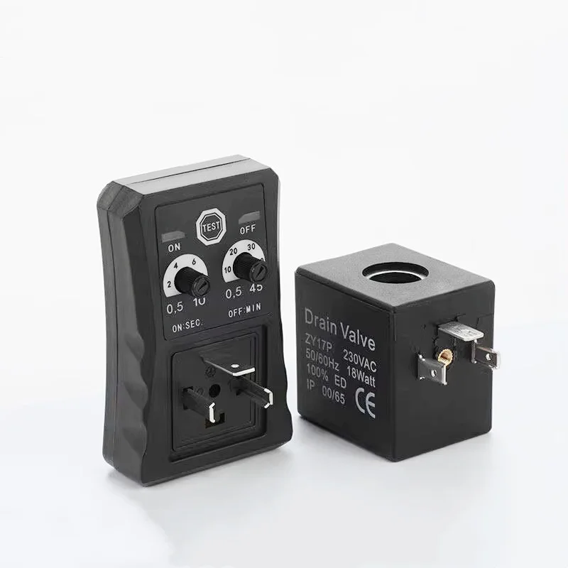 Air Compressor Mechanical Magnetic Valve Automatic Drainage Timer Solenoid Valve Time Contro12VDC 36V 220V 380V