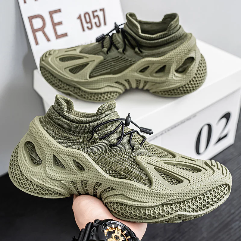 

Men's Breathable Mesh Sport Shoes Summer New Style Casual Dad Shoes Fashionable High-End Sensation Paris Tire Sole