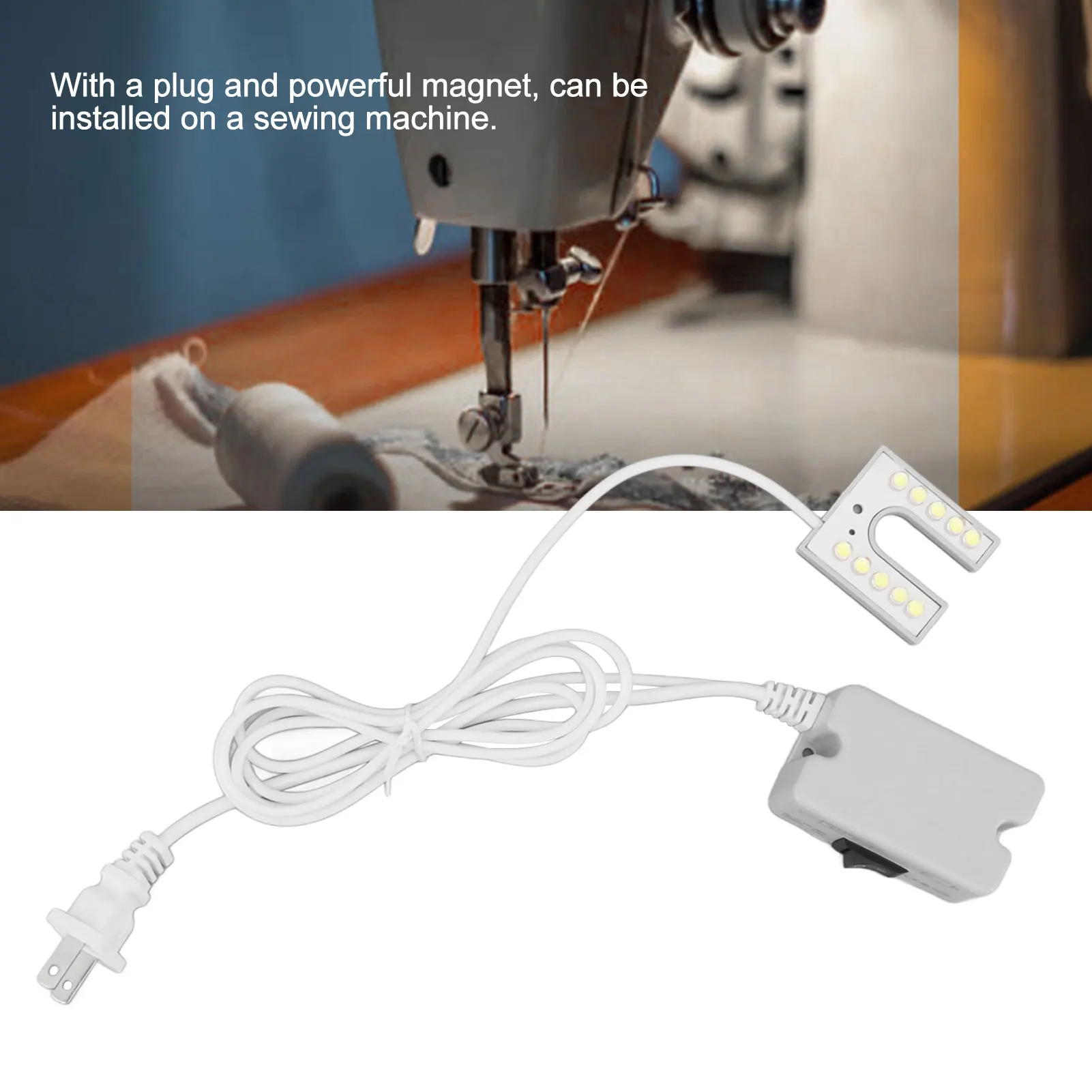 Nähmaschine Licht 10 LED Perlen helles natürliches Licht arbeiten Schwanenhals lampe mit Magnet fuß