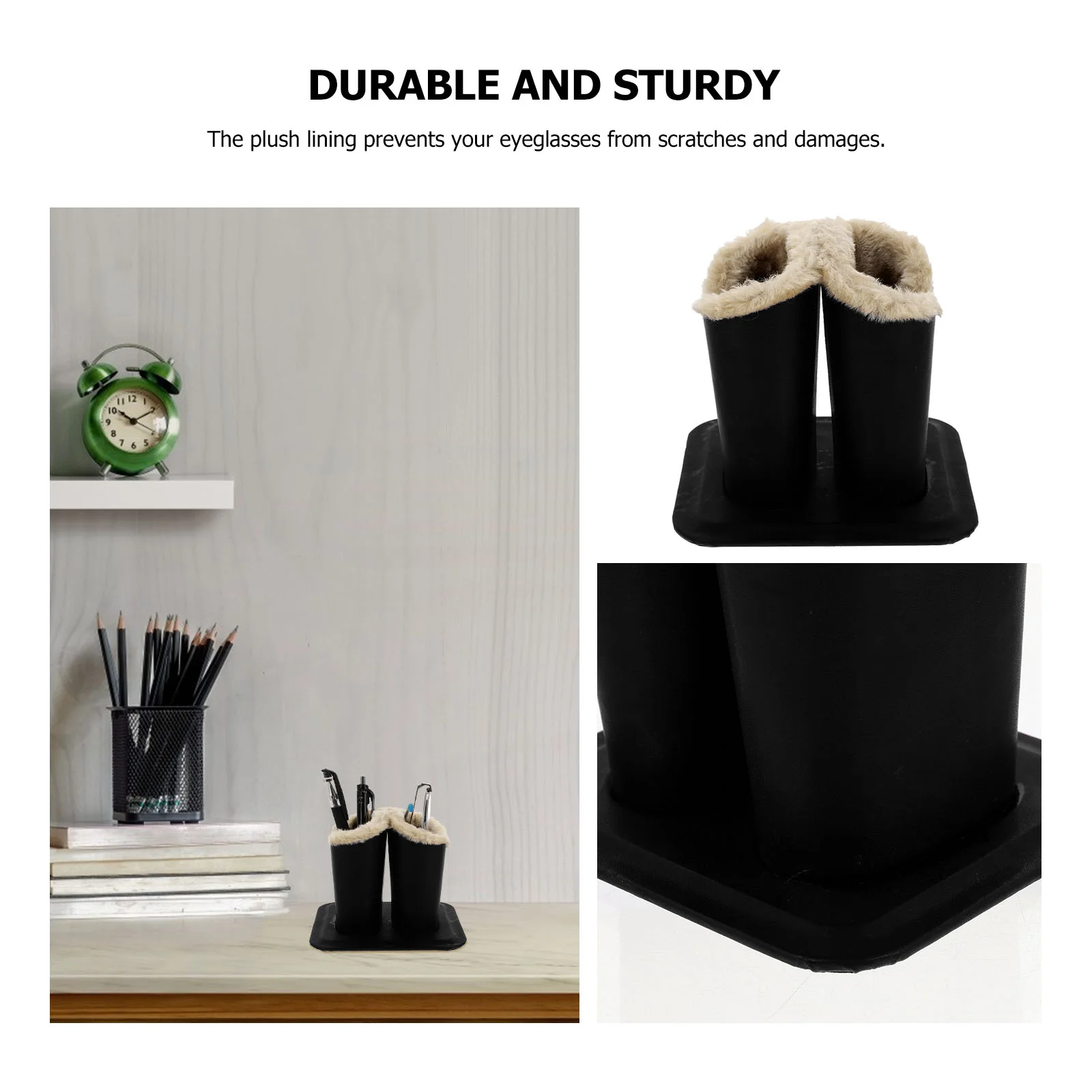 Plüsch Brillen Halter Lagerung Bin Show Rack Desktop Ständer Halterung Flauschige Haut Gefüttert Fall