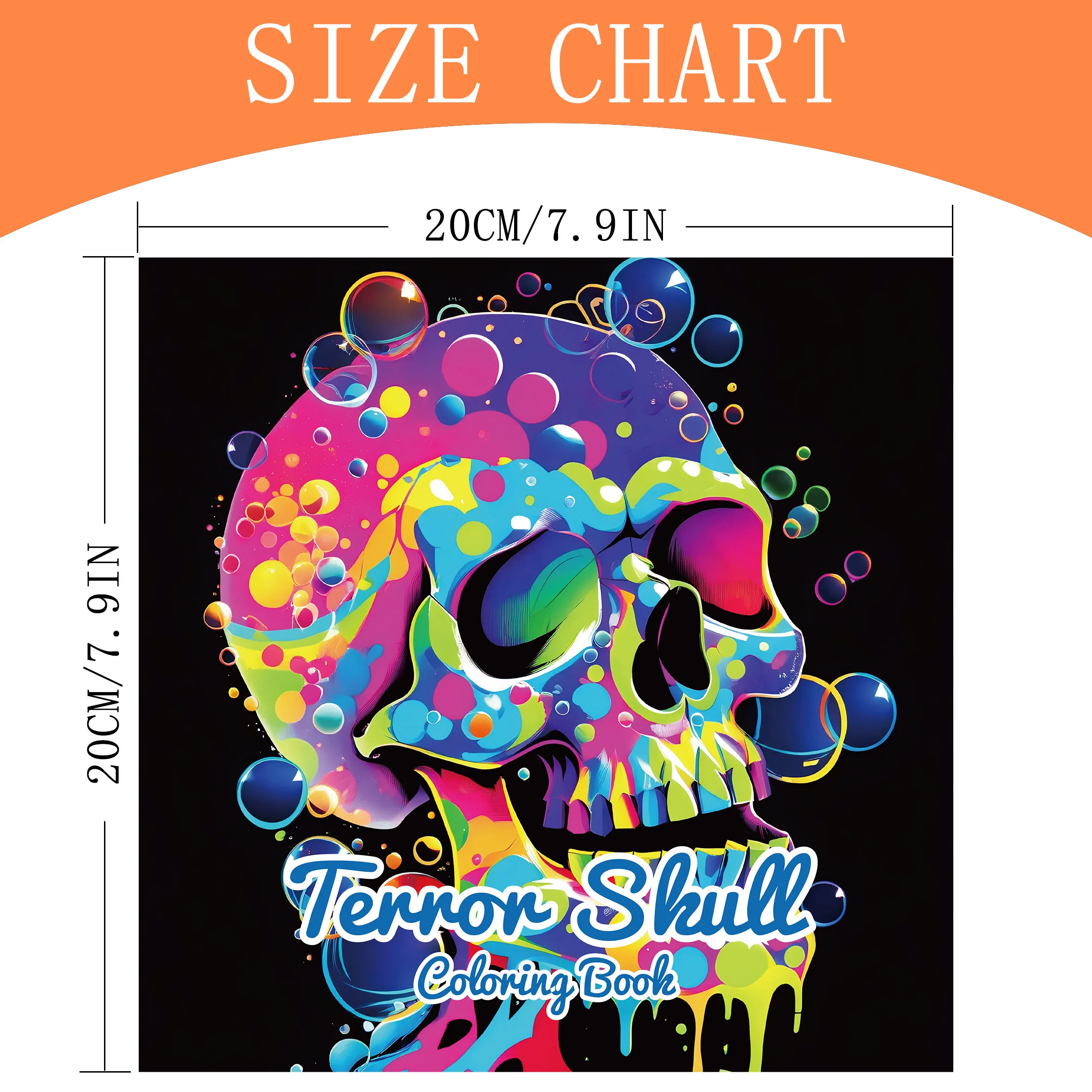 1PC Art Skull Coloring Book 24 Page For Birthday Party Relieve Stress Kill Time Graffiti Painting Drawing Adult Picture Book