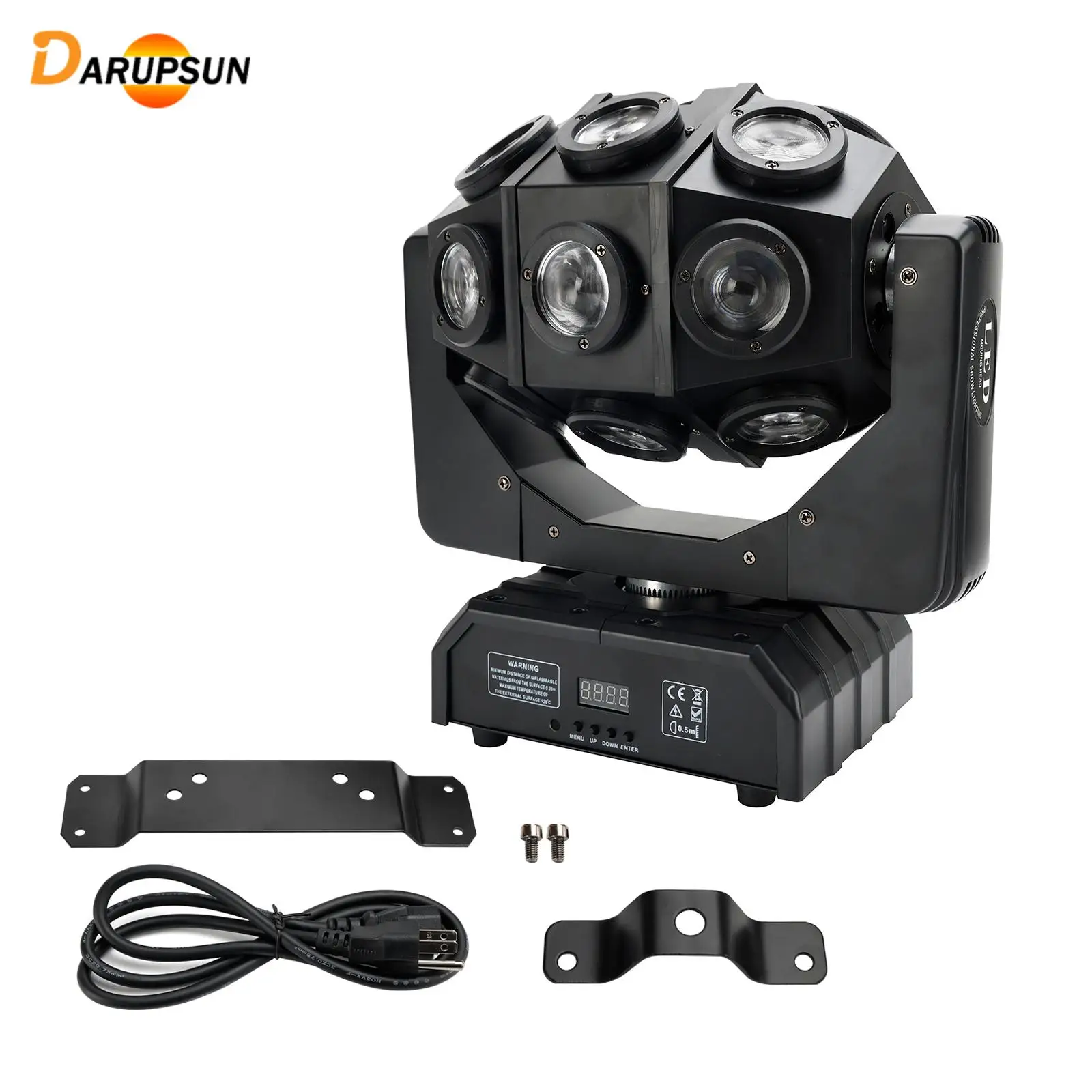 

Вращающаяся головка DARUPSUN 180 Вт, 18 лампочек, вращающийся луч, сценический свет, освещение для диджея, освещение для диджея, эффект