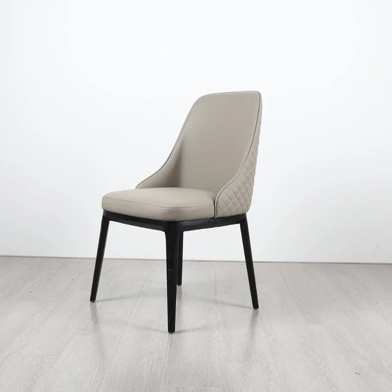 Soft bag solid wood chair, hotel book chair restaurant, restaurant VIP private room, back chair, solid wood dining chair