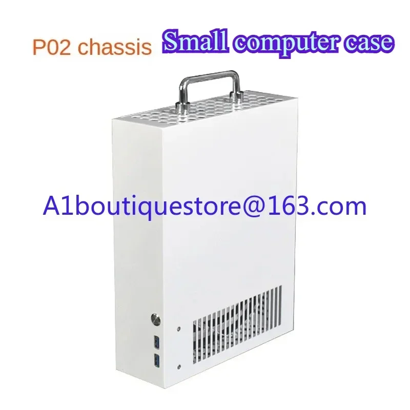 White P02 P03 P04 portable itxMATX small case with handle FLEX power supply high display card desktop case