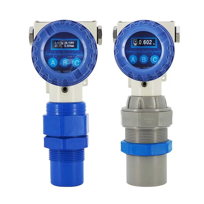 0.5-4.5V ultrasonic sewage level meter ultrasonic solid water level sensor IP68 level transmitter