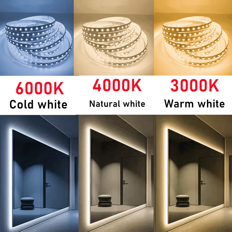 AC220V 230V 2835 LED Strip Light 120LEDs/m High Brightness Flexible Cuttable Soft LED Tape Light Yellow Pink Home Decor Lamp Bar