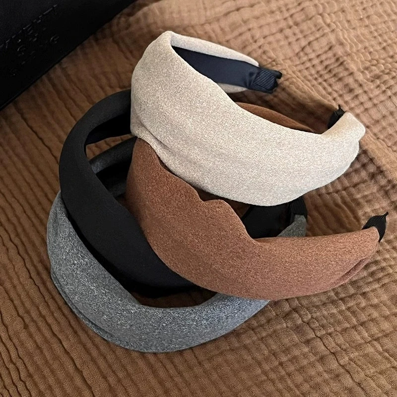Vintage-Stil, einfarbiges, weiches Baumwoll-Haarband für Damen und Mädchen, mit Leopardenmuster, süßes Haarband, elastisches Haarband, modisches Haaraccessoire. – Detail 2