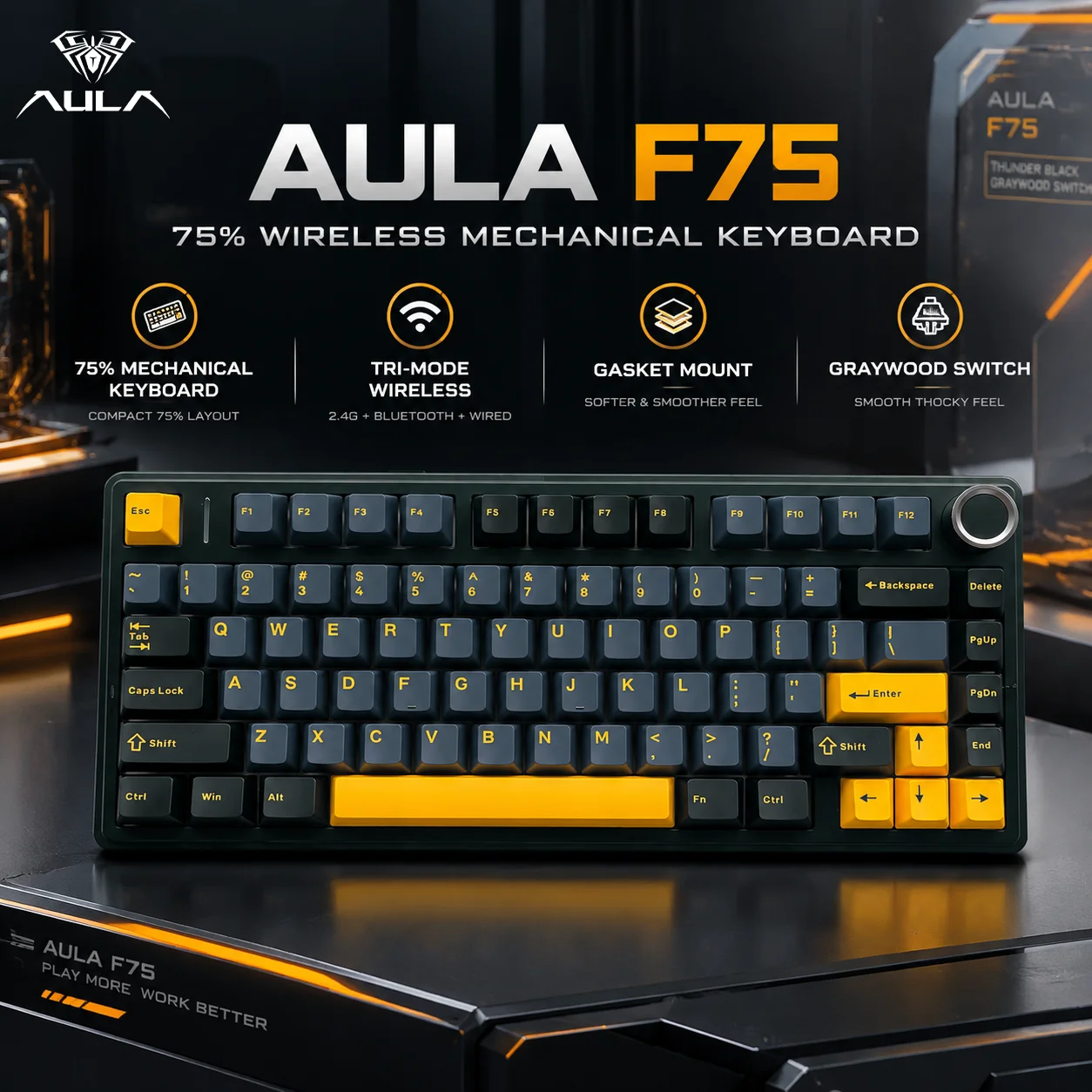 clavier-mecanique-filaire-aula-f75-format-75-80-touches-systeme-de-remplacement-a-chaud-conception-a-joint-touches-pbt-avec-retroeclairage-rgb-frequence-de-lecture-de-1000-hz-clavier-de-jeu-avec-bouton-de-reglage-du-volume