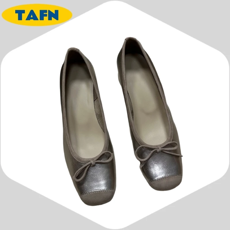 

Comfortable Flat Shoes for Business Casual Women's Rounded Flats with Low ProfileSimple Ballet Flats for Everyday Use AE2807