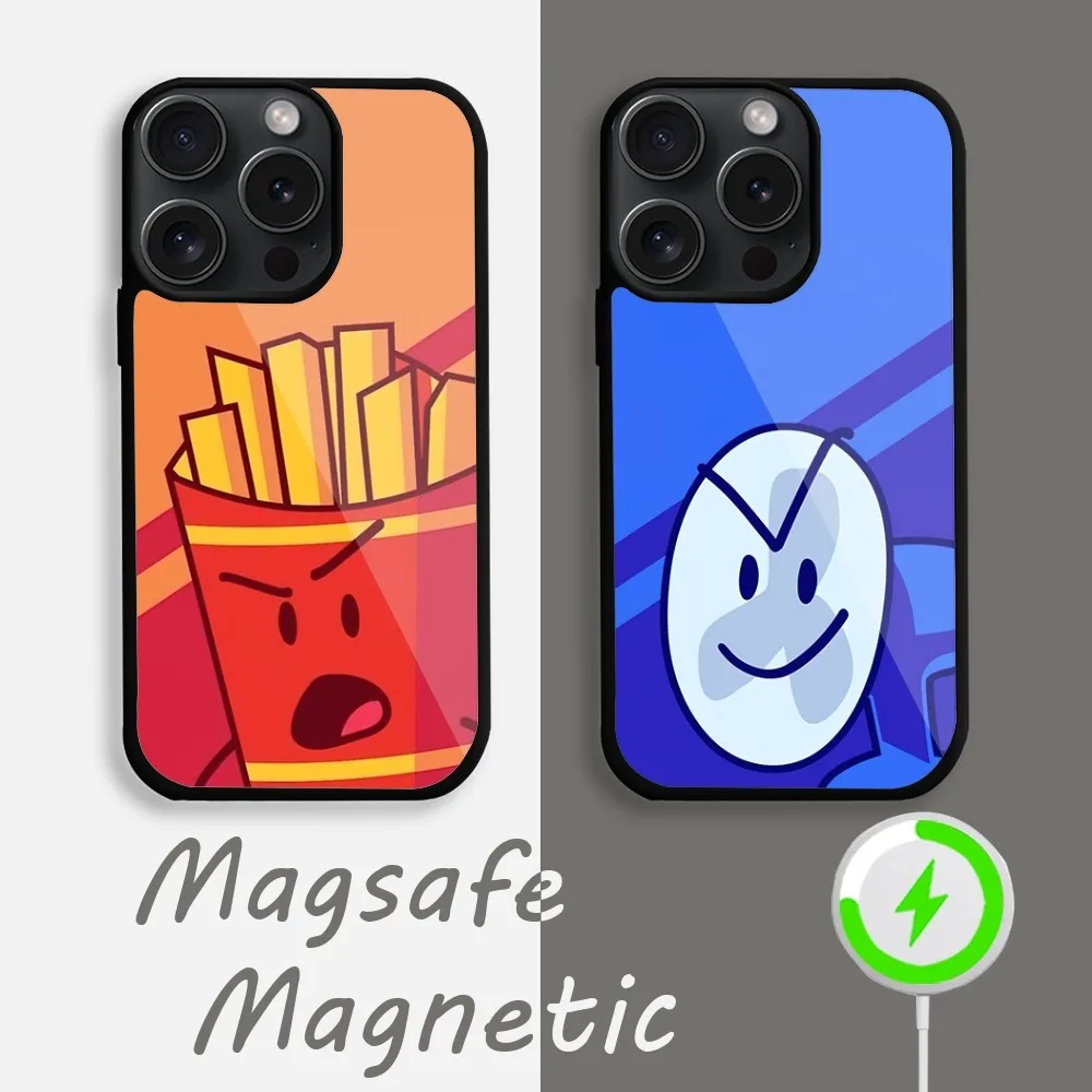 Bfdi Battle For Dream Island Phone Case For iPhone 15 14 13 12 11 Pro Max Plus Magsafe Magnetic Wireless Charging Cover