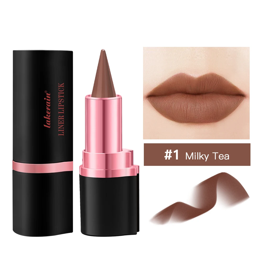 Waterproof Tapered Gradient Lip Liner Multi-functional Matte Purple Gradient Lipstick Non Sticky Lipliner Crayon Liner Pencil