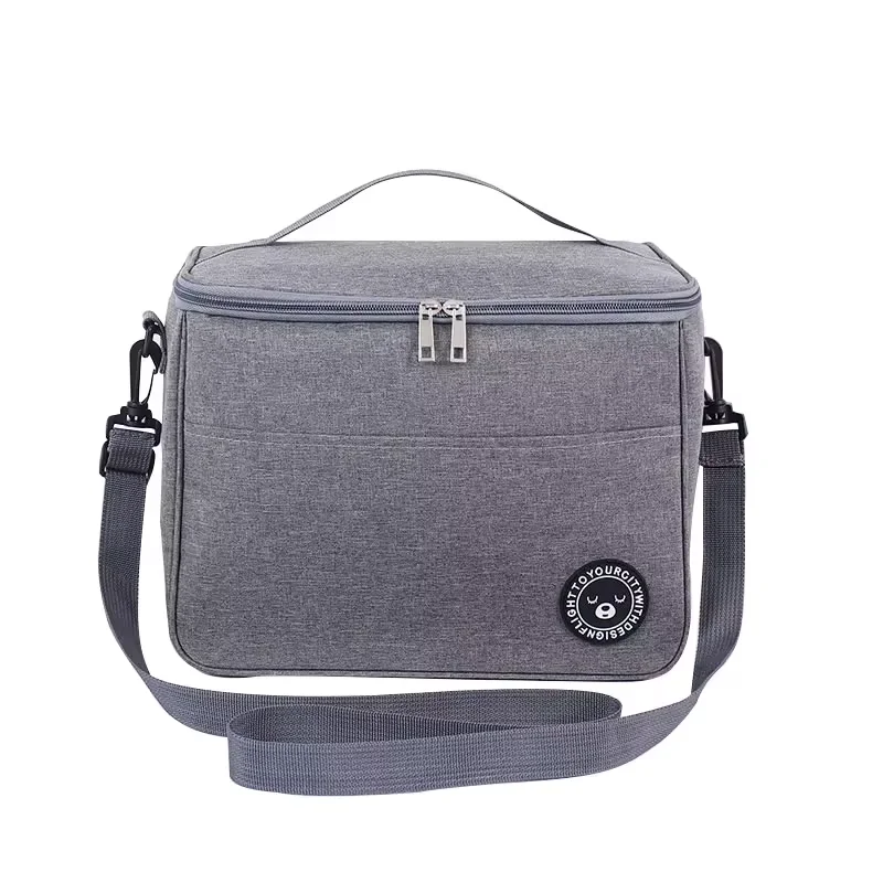 Portable Lunch Bag Food Thermal Box Waterproof Office Cooler Lunchbox With Shoulder Strap Insulated Case