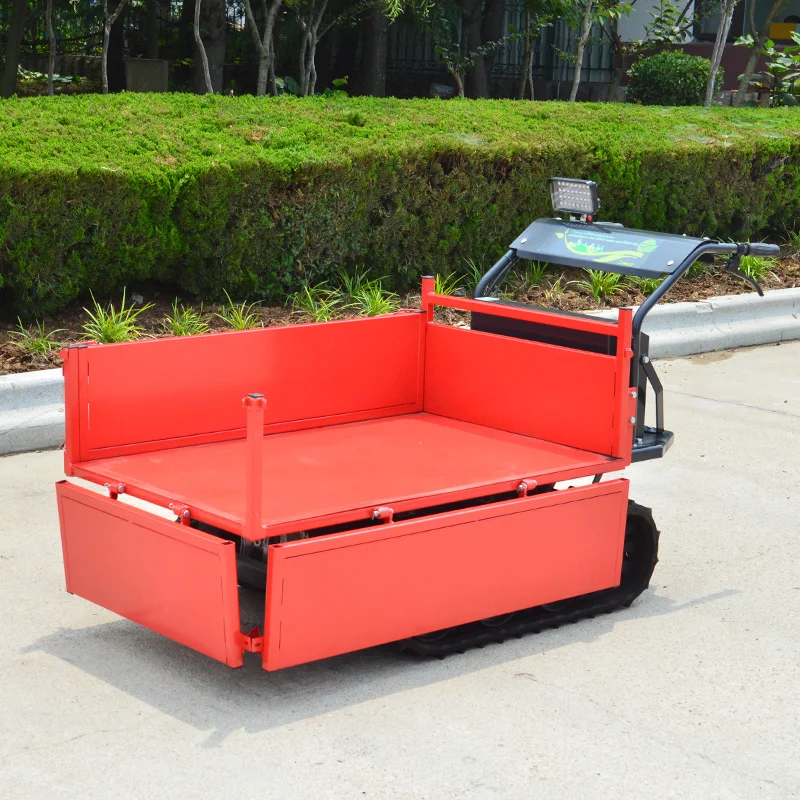 Wireless Remote Control Transport Truck 500KG Small Electric Crawler Transport Vehicle Farm Use Efficient Dump Truck Customized