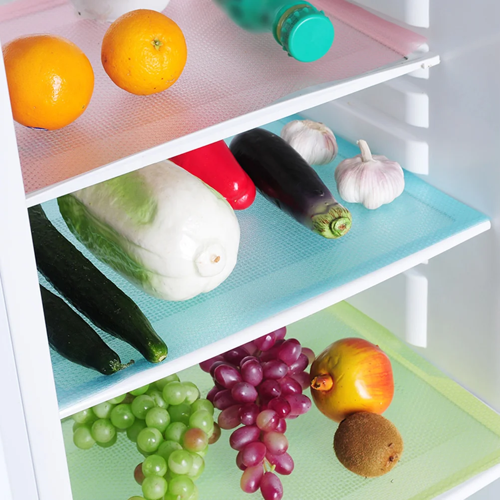 

10 Pcs Non Slip Kitchen Cabinet Liners Stain Resistant Refrigerator Mats Waterproof Shelf Home Drawer Fridge Storage Practical