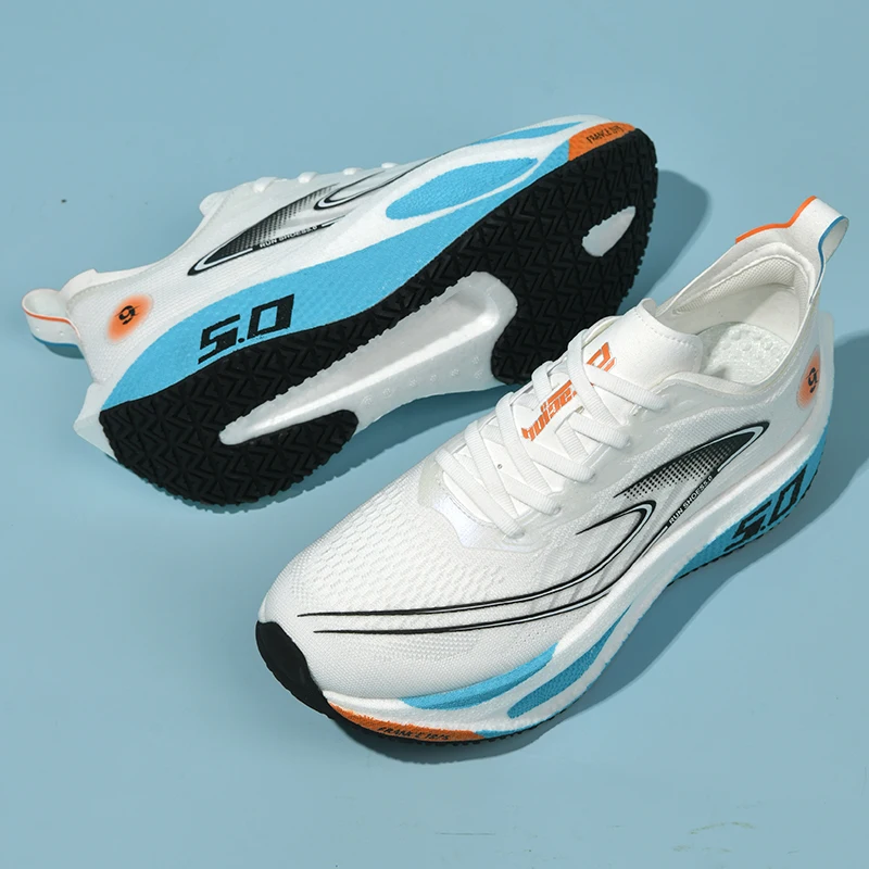 New Full-Length Carbon Plate Running Shoes for Men in Summer Mesh Breathable Professional Sports Shoes for Wiping with Sound and Really Explosive Running Shoes image 3