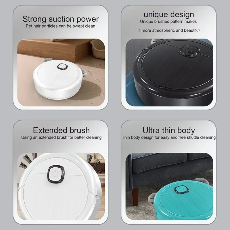 

Робот-пылесос 3-в-1 с функцией влажной уборки, мощностью всасывания 4000 Па, моющийся, для уборки шерсти животных, твердых полов, для дома, кухни, комнат, модель 20026