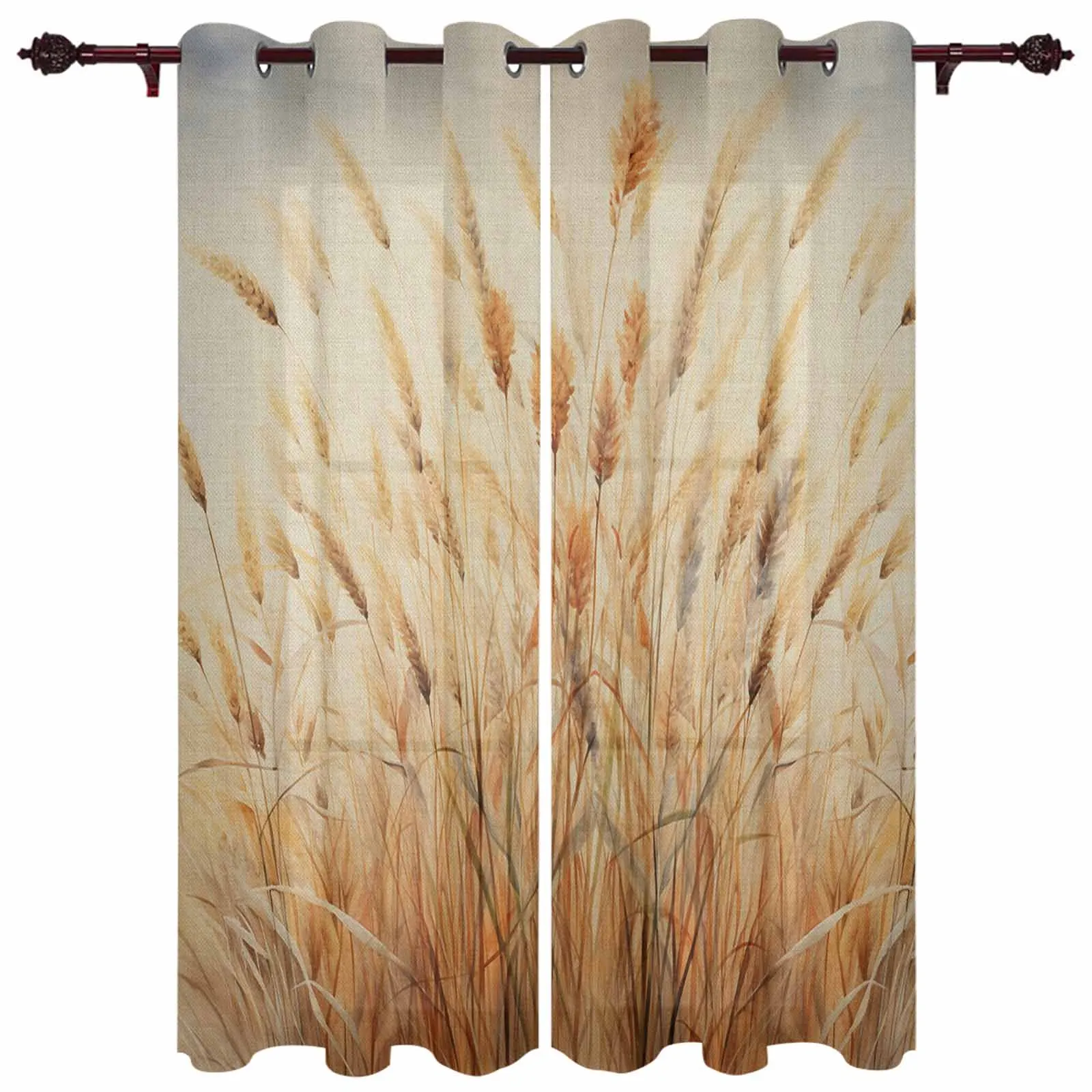 Plants Grasslands Reeds Dandelions Living Room Curtains Modern Home Decor Kitchen Drapes Bedroom Balcony Window Curtains