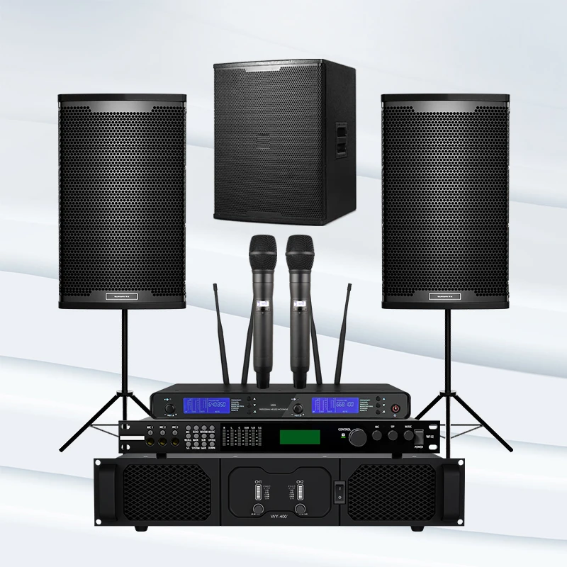 Professional Stage Performance Full Set of Karaoke Speakers 8 Inch 10 Inch 12 Inch Transparent Bar Karaoke Sound Set